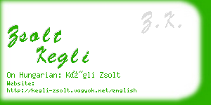 zsolt kegli business card